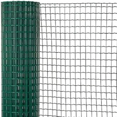 Set 3pz Rotolo Rete Di Plastica Verde Maglia Quadra 10x10mm 0.5x5mt Recinzione 219380