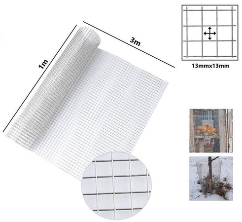 Set 3pz Rete Metallica Zincata 1x3mt Recinzione Protezione Alberi Giardino Animali 020249