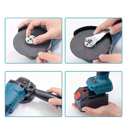 Smerigliatrice Angolare A Batteria Flex Disco 125mm 88v 10.000 Giri/min 2 Batterie