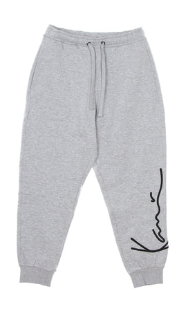 KARL KANI Pantalone Tuta Felpato Uomo Signature Retro Sweatpants Ash Grey da uomo