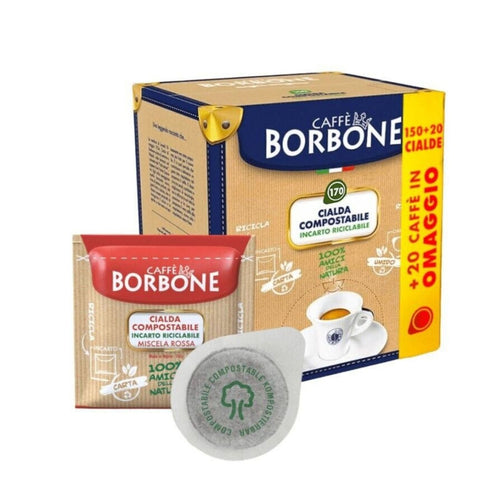 Caffè Borbone Cialda Compostabile, Miscela Rossa 170 Cialde Ese