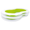 Piscina Gonfiabile Sagomata Famiglia Pool 240x140x47 Cm Trasparente Verde 016090