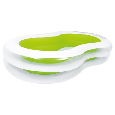 Piscina Gonfiabile Sagomata Famiglia Pool 240x140x47 Cm Trasparente Verde 016090