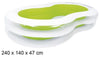 Piscina Gonfiabile Sagomata Famiglia Pool 240x140x47 Cm Trasparente Verde 016090