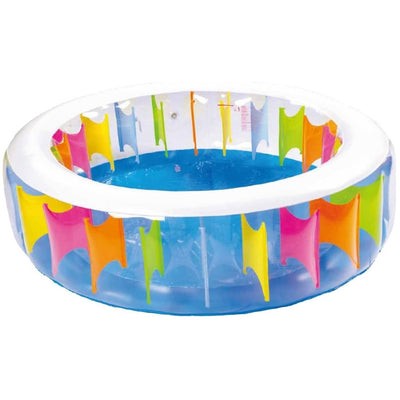 Piscina Rotonda Gigante Motivo Arcobaleno Multicolore 190 X 50 Cm Gonfiabile 016091