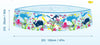 Piscina Rotonda 120x25 Cm Motivo Fondo Del Mare Per Bambini Giardino Estate 016092