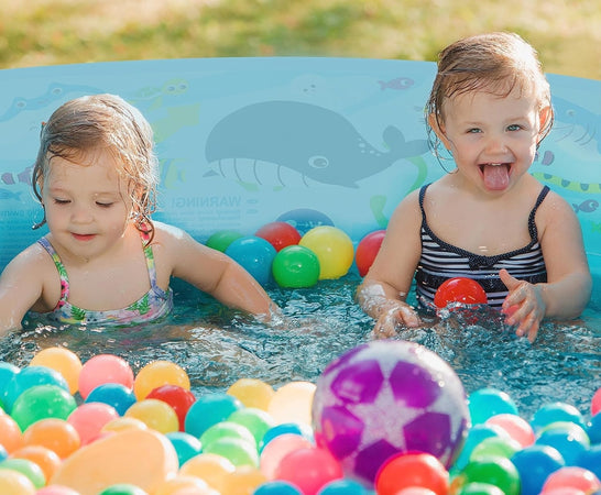Piscina Rotonda 120x25 Cm Motivo Fondo Del Mare Per Bambini Giardino Estate 016092