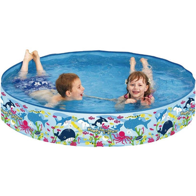 Piscina Rotonda 150x25 Cm Motivo Fondo Del Mare Per Bambini Giardino Estate 016093