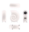 Cassa Speaker Bluetooth Bt Lampada Led Rgb Conchiglia Con Orologio Display Sveglia