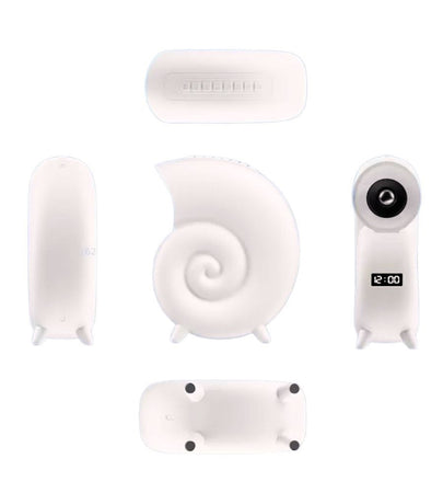 Cassa Speaker Bluetooth Bt Lampada Led Rgb Conchiglia Con Orologio Display Sveglia