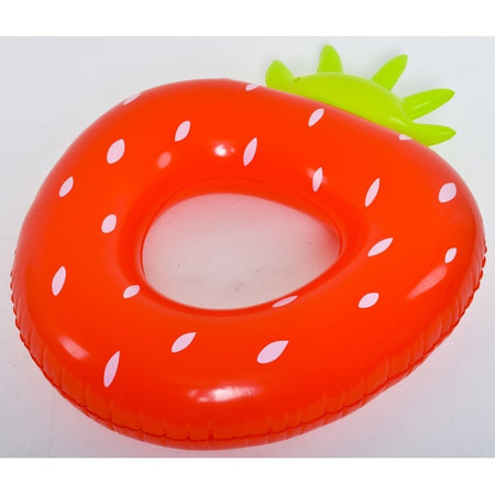 Salvagente Ciambella Gonfiabile Anello Forma Di Fragola 76x101cm Mare Piscina 016099
