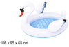 Piscina Gonfiabile Per Bambini Forma Cigno 108x95x65cm Giardino Divertimento 016147