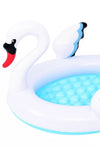 Piscina Gonfiabile Per Bambini Forma Cigno 108x95x65cm Giardino Divertimento 016147