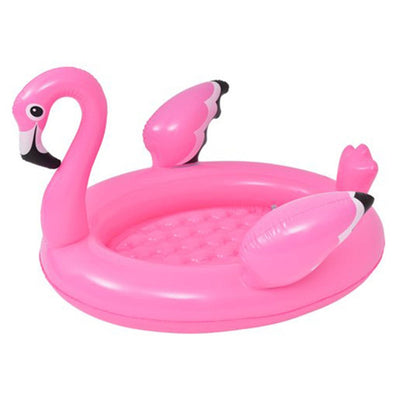 Piscina Gonfiabile Per Bambini Forma Di Fenicottero Rosa Giardino 108x95x65cm 016148