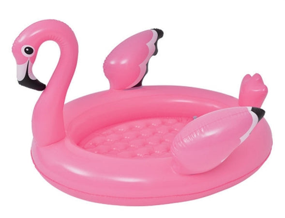 Piscina Gonfiabile Per Bambini Forma Di Fenicottero Rosa Giardino 108x95x65cm 016148