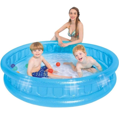 Piscina Gonfiabile Rotonda Con Lato Morbido A Mosaico 155 X 32 Cm Per Bambini 016181