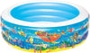 Piscina Rotonda Gonfiabile Per Bambini 196x53 Cm A 3 Anelli Fantasia Pesci 016133