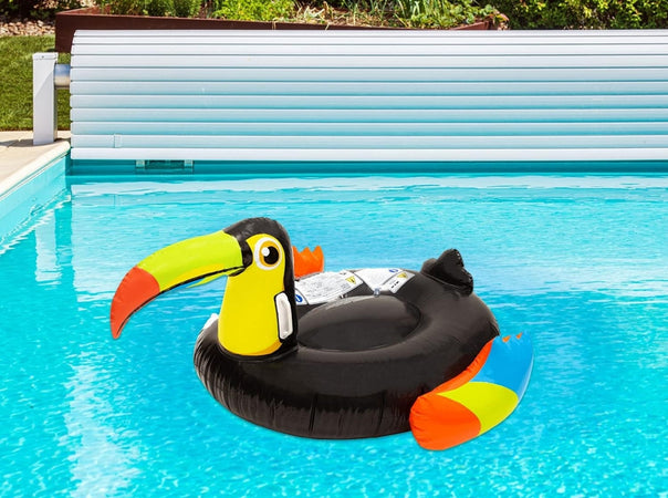 Gonfiabile Forma Di Tucano Materasso Galleggiante Piscina Spiaggia 128x104x60cm 016142