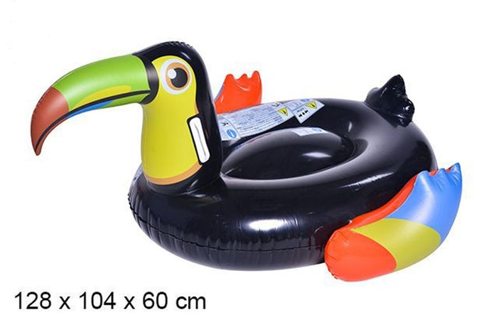 Gonfiabile Forma Di Tucano Materasso Galleggiante Piscina Spiaggia 128x104x60cm 016142
