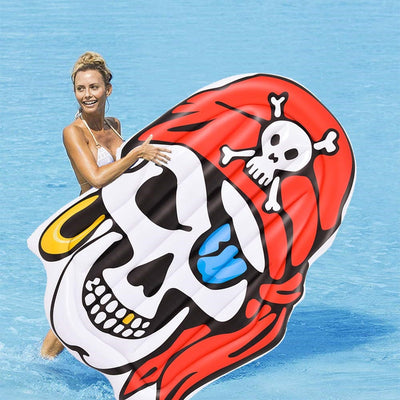 Materassino Gonfiabile Isola Galleggiante A Forma Di Teschio Pirata 159x120cm 016146