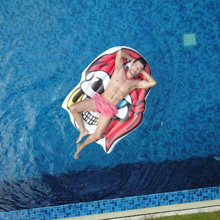 Materassino Gonfiabile Isola Galleggiante A Forma Di Teschio Pirata 159x120cm 016146