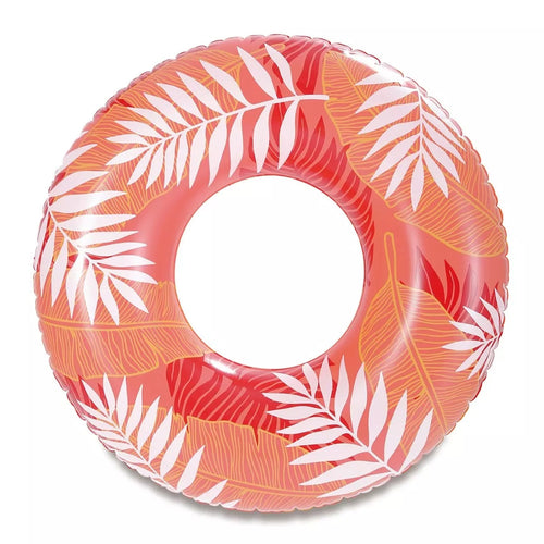 Salvagente Gonfiabile Anello Galleggiante Piscina Tropicale Rosso Corallo 91cm 017549