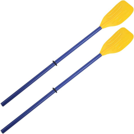 Coppia Remi Di Plastica Pagaia Per Barca Canoa Canottaggio Kayaing 124 Cm 017539
