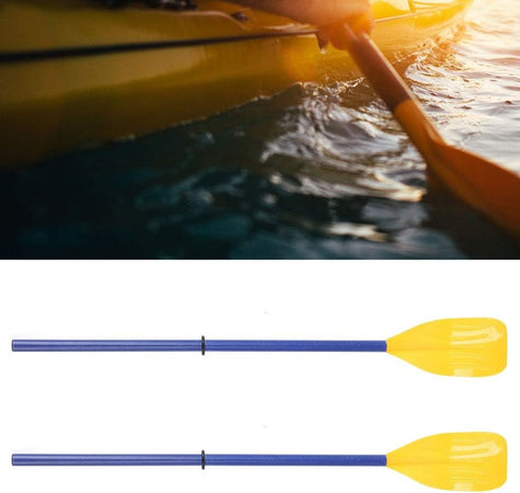 Coppia Remi Di Plastica Pagaia Per Barca Canoa Canottaggio Kayaing 124 Cm 017539
