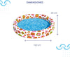 Piscina Gonfiabile Per Bambini A 2 Anelli Design Colorato Decorato 122x25cm 017919