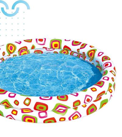 Piscina Gonfiabile Per Bambini A 2 Anelli Design Colorato Decorato 122x25cm 017919