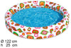 Piscina Gonfiabile Per Bambini A 2 Anelli Design Colorato Decorato 122x25cm 017919
