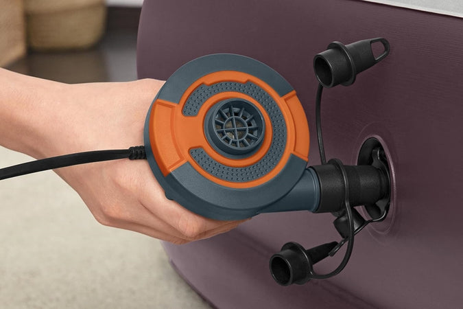 Pompa Ad Aria Elettrica Di Gonfiaggio Con Adattatori Per Valvole 220v Portatile 020053