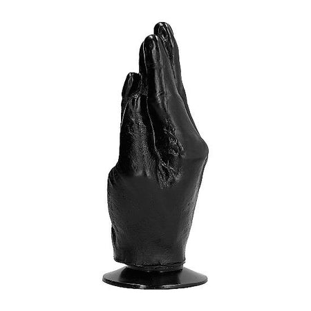 ALL BLACK Maxi Dildo Fisting a forma di mano Nero 23 cm