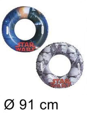 Salvagente Ciambella Gonfiabile Con Maniglie Star Wars 91cm Per Mare Piscina 019952