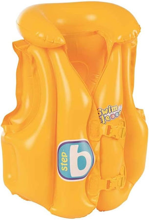 Giubbotto Da Nuoto Gonfiabile Per Bambini Piccoli Galleggiamento 51x46cm Giallo 019948