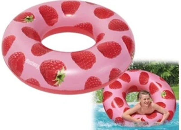 Salvagente Ciambella Gonfiabile Piscina Per Adulto Al Lampone Profumato ø119cm 019975