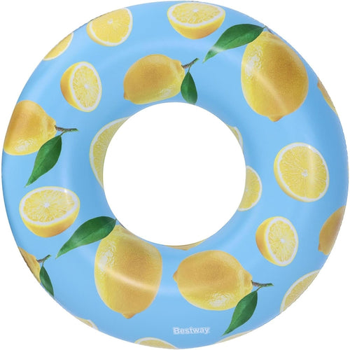 Ciambella Salvagente Gonfiabile Per Piscina Stampa Al Limone Profumato ø119cm 019976