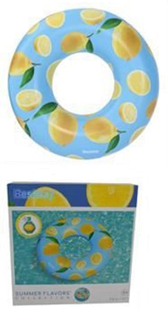 Ciambella Salvagente Gonfiabile Per Piscina Stampa Al Limone Profumato ø119cm 019976