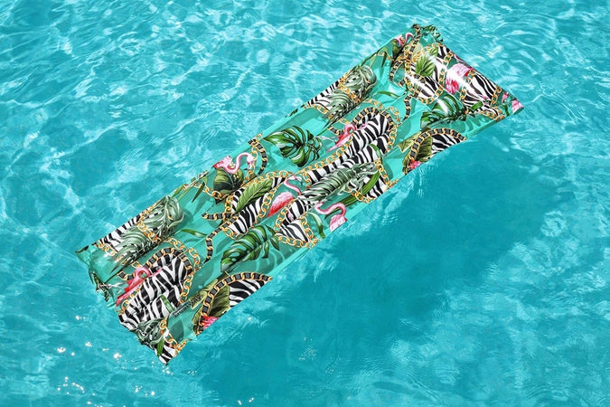 Materassino Gonfiabile Fantasia Floreale 183x69cm Per Mare Spiaggia Piscina 019962