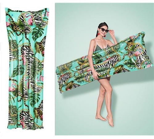 Materassino Gonfiabile Fantasia Floreale 183x69cm Per Mare Spiaggia Piscina 019962
