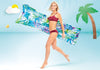 Materassino Ad Aria Gonfiabile Galleggiante Fantasia Florale Tropicale 183x69cm 019961