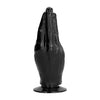 ALL BLACK Maxi Dildo Fisting a forma di mano Nero 23 cm