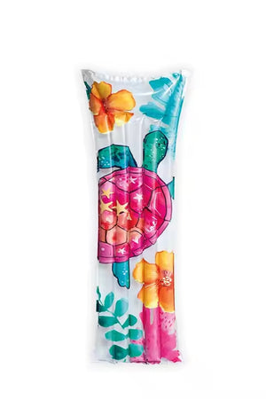Materassino Ad Aria Gonfiabile Galleggiante Fantasia Florale Tropicale 183x69cm 019961