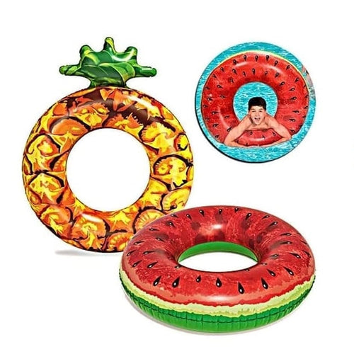 Ciambella Galleggiante Salvagente Gonfiabile Mare Piscina Forma Anguria Ananas 019960