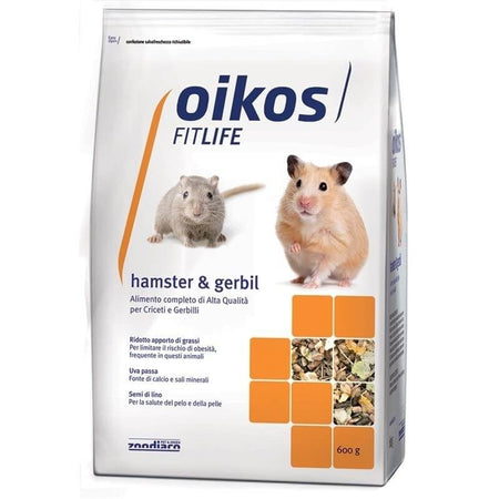 Oikos Fitlife Hamster & Gerbil mangime per criceti e gerbilli 600 gr