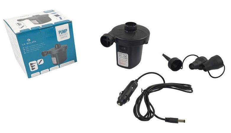 Pompa Elettrica 12v Con Caricabatteria Accendisigari Per Auto Con 3 Adattatori 016975