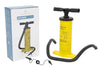 Pompa A Mano 38/40cm Gonfiatore Manuale Giallo Con Tubo Flessibile 2 Adattatori 016971