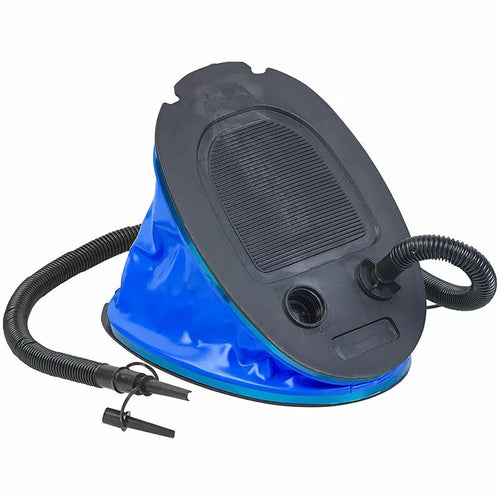Pompa A Pedale Blu 3lt Gonfiatore Portatile Piedi Gonfiabile A Soffietto 23x17cm 016999