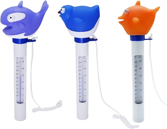 Termometro Per Piscina Vasca Bambini Animaletto Galleggiante Con Cordino 21cm 016989