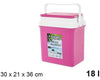 Frigo Borsa Termica Rosa Portatile Con Coperchio Piatto Da 18 Lt Con Maniglia 017080